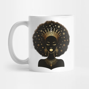 Afrocentric Queen Gold Mug